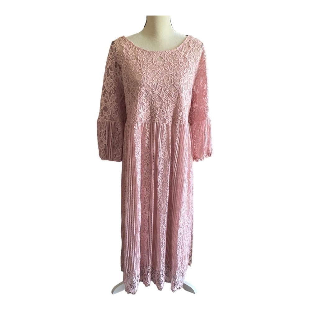 NWT-SUZANNE BETRO-PINK LACE DRESS-MOM OF THE BRIDE-SIZE 4X